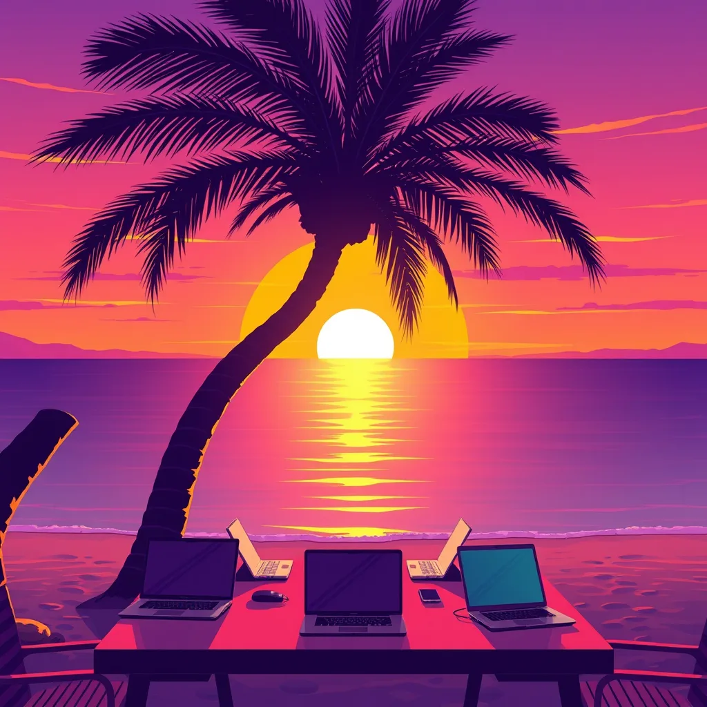Socaity team working at sunset